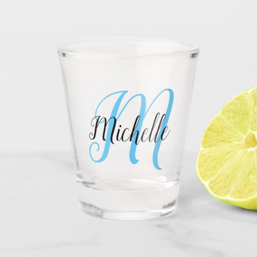 Create Your Own Script Monogrammed Initial  Name Shot Glass