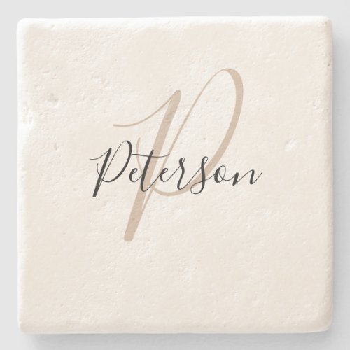 Create Your Own Script Monogrammed Initial  Name Stone Coaster