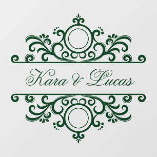 Create Your Own Script Name Elegant Wedding Floor Decals