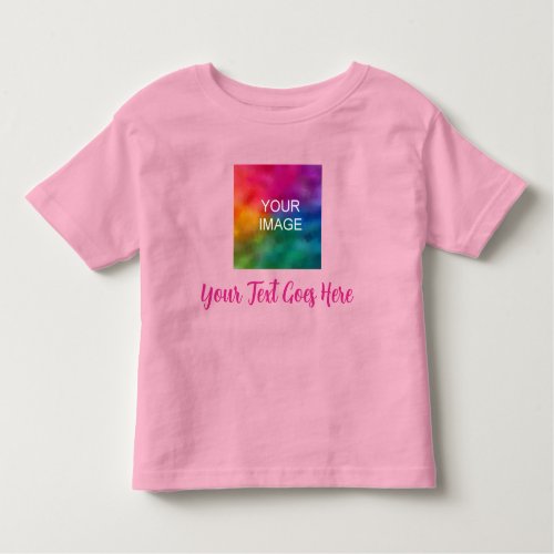 Create Your Own Script Text Name Pink Upload Image Toddler T_shirt