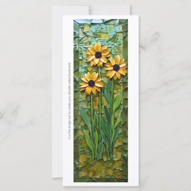 Create Your Own Sculpted Black Eyed Susan Bookmark (Front)