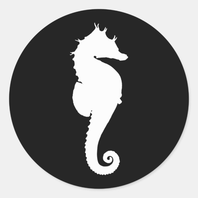 Create Your Own Sea Horse Classic Round Sticker (Front)