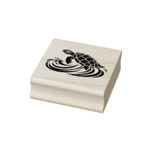 Create Your Own Sea Turtle Ocean Waves Rubber Stamp