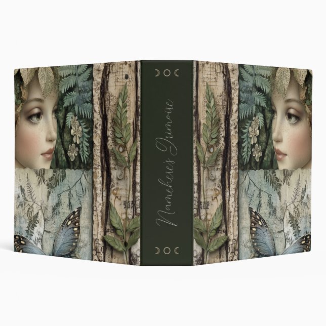 Create Your Own Secret Garden Botanical Witch 3 Ring Binder (Background)