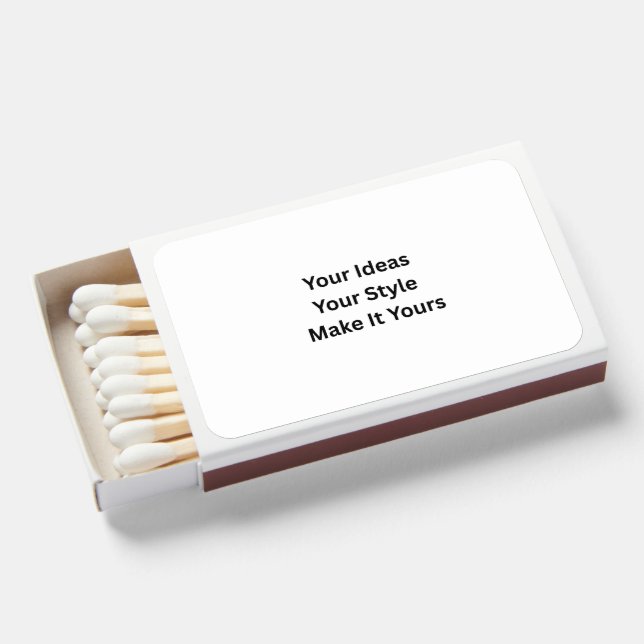 Create Your Own Self Assembled White  Matchboxes (Front Open)