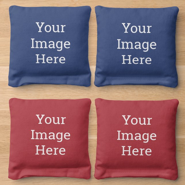 Custom Cornhole Bags, NullValue, Royal Blue (Wood)