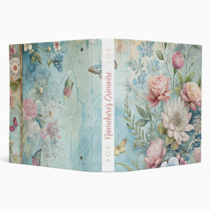 Create Your Own Shabby Chic Butterfly Bouquet 3 Ring Binder
