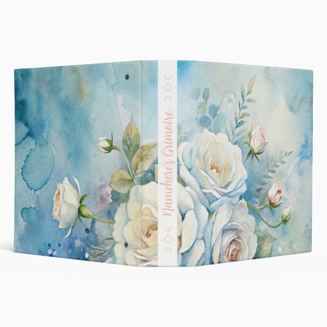 Create Your Own Shabby Chic Yellow Roses 3 Ring Binder (Background)