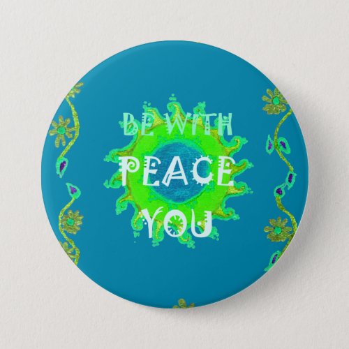 Create Your Own Shalom Peace Be With You Always  Pinback Button