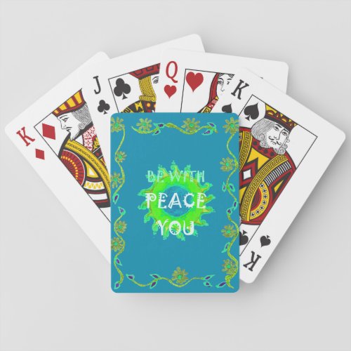 Create Your Own Shalom Peace Be With You Always Poker Cards