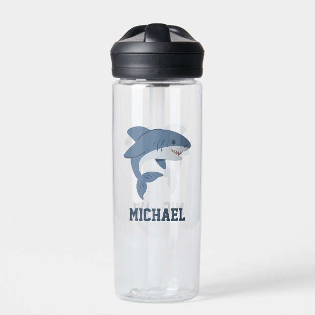 Create Your Own Shark Name  Water Bottle (Front)