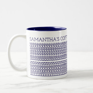 Create Your Own Short Hidden Message 148BW Novelty Two-Tone Coffee Mug