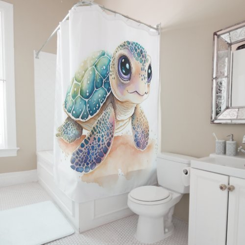 Create Your Own Shower Curtain With Baby Turtle