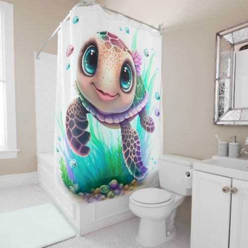 Create Your Own Shower Curtain With Ocean Turtle