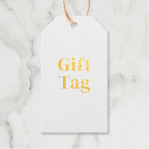 Create Your Own - Signature Gold Color Jute Twine Foil Gift Tags