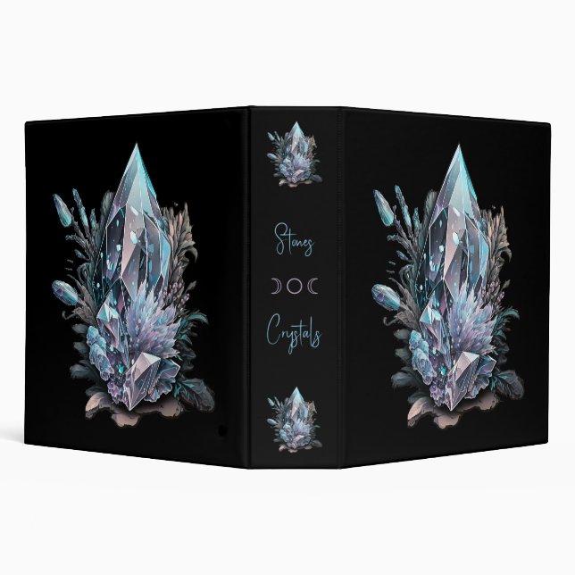 Create Your Own Silver Crystals 3 Ring Binder (Background)