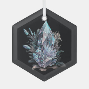 Create Your Own Silver Crystals Glass Ornament