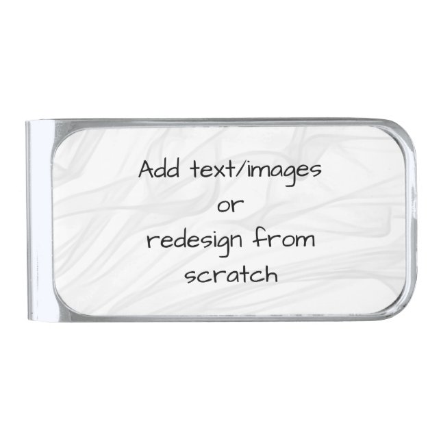 Create Your Own! Silver Finish Money Clip (Front)