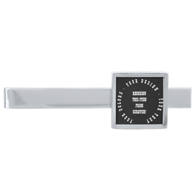 Create Your Own Silver Finish Tie Bar (Front)