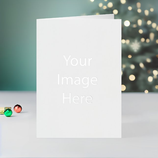 Custom 5" x 7" Foil Folded Holiday Card, Size Color: Silver, Media: Premium White, Envelopes: Blank White Envelopes (Holiday In Situ 2)
