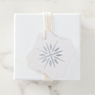 Create Your Own Silver Foil Snowflake Flower Favor Tags