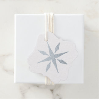Create Your Own Silver Foil Snowflake Star Favor Tags