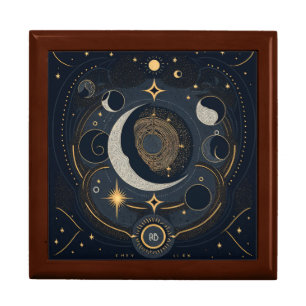 Create Your Own Silver & Gold Celestial Lunar Gift Box