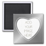 Create Your Own Silver Heart Magnet at Zazzle