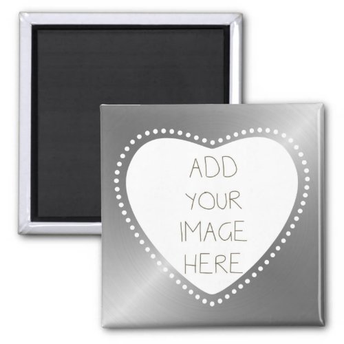Create Your Own Silver Heart Magnet