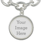 Create Your Own Silver Plated Round Charm Bracelet