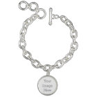 Create Your Own Silver Plated Round Charm Bracelet