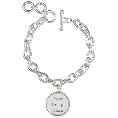 Create Your Own Silver Plated Round Charm Bracelet