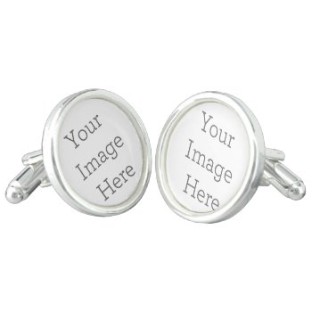 Create Your Own Silver Plated Round Cufflinks by zazzle_templates at Zazzle