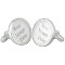 Create Your Own Silver Plated Round Cufflinks