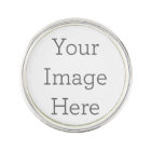 Create Your Own Silver Plated Round Label Pin