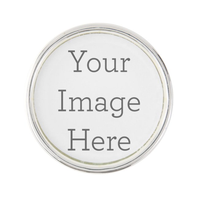 Round Lapel Pin, Silver Plated (Front)