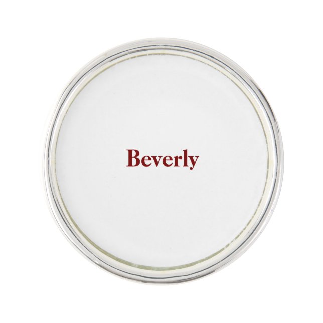 Create Your Own Silver Plated Round Label Pin (Front)