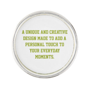 Create Your Own Silver Plated Round Label Pin
