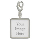 Create Your Own Silverplated Square Charm Bracelet