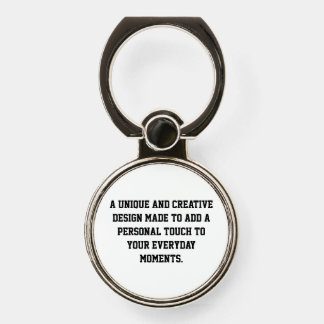 Create Your Own Silvertone Metal Phone Ring Holder