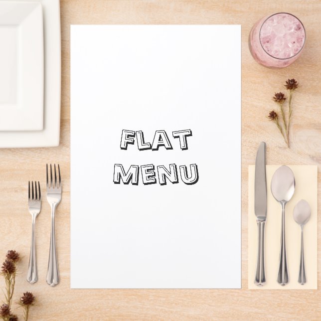 Create Your Own Simple 11" x 17" Flat Menu (Insitu(Restaurant))