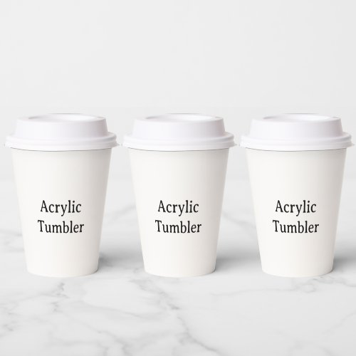 Create Your Own Simple 12oz Paper Cup with Lid