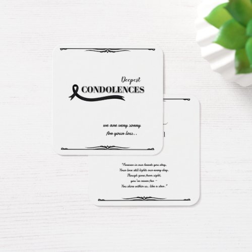 Create Your Own Simple 2.5" x 2.5" Sympathy Card