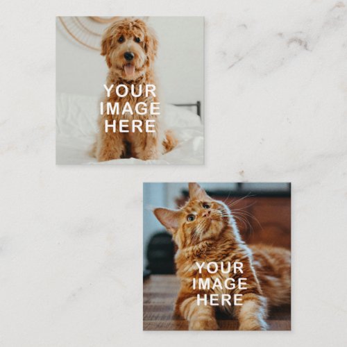 Create Your Own Simple 2-Image Square Business Card