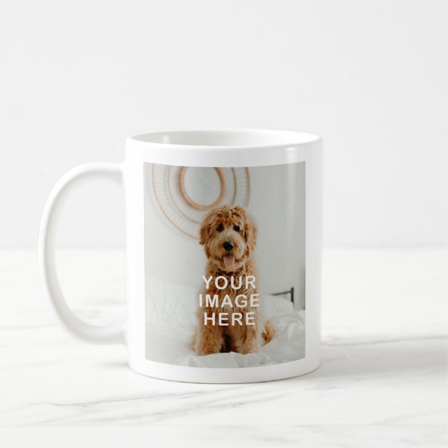 Create Your Own Simple 2 Pet Photos Coffee Mug (Left)