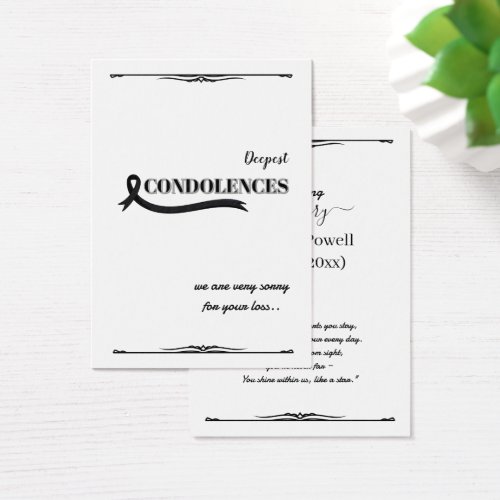 Create Your Own Simple 3.5" x 2.5" Sympathy Card