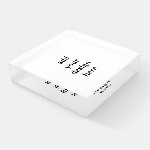 Create Your Own Simple 3" x 3" x .75" Glass Square Paperweight