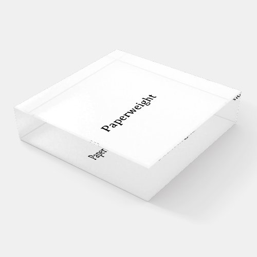 Create Your Own Simple 3" x 3" x .75" Glass Square Paperweight