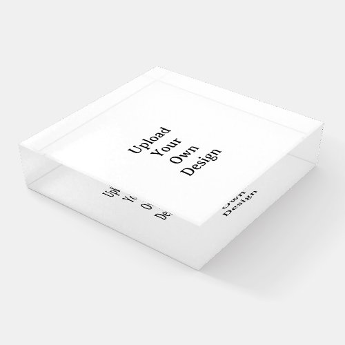 Create Your Own Simple 3" x 3" x .75" Glass Square Paperweight