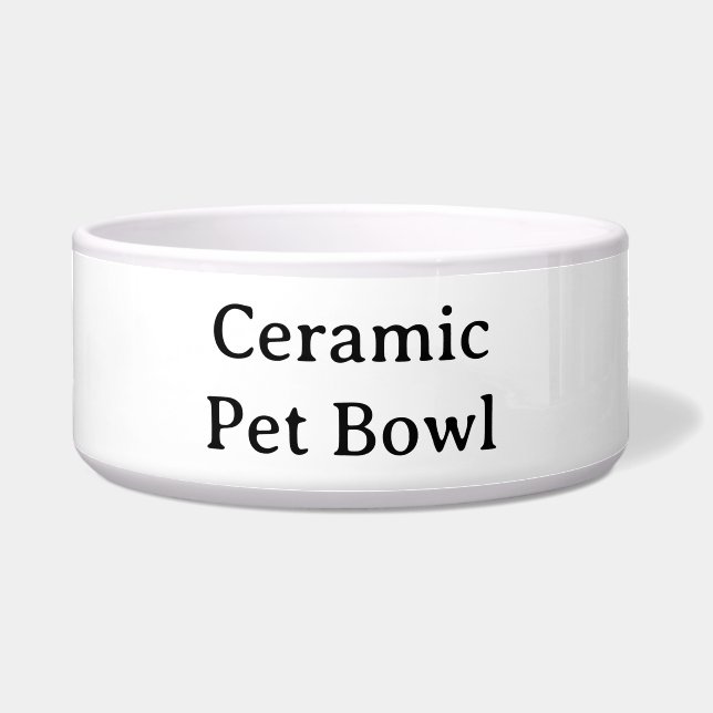 Create Your Own Simple 40oz 3" x 7" Large Pet Bowl (Front)